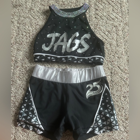 new top gun all star 25 year anniversary practice wear adult small shorts + bra - Picture 1 of 2
